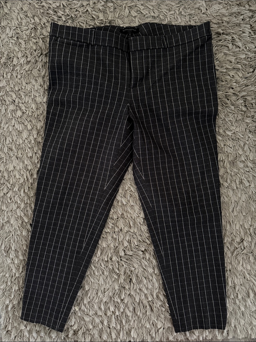 Banana Republic Black with White Pinstripe Sloan Pants